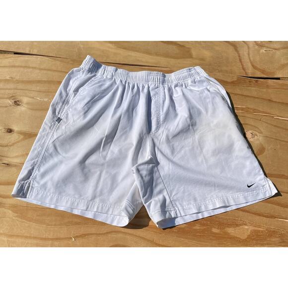 Vintage Nike Dri-Fit Shorts‎ Drawstring Activewear Pockets Men's Size XL White - Picture 1 of 6